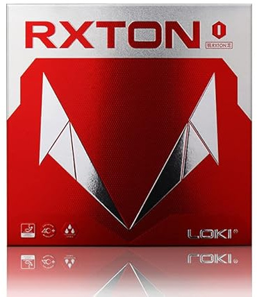 AFLICT Loki RXTON 1 Table Tennis Rubber Sheet, 2.1mm Professional ITTF Approved Sticky Ping Pong Racket Rubber, Hard Cake Sponge for Quick Attack Offensive (Red)