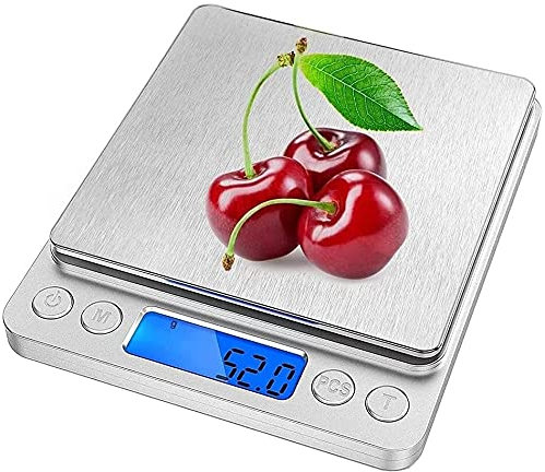 Balance de Cuisine, Balance de cuisine numérique balance alimentaire multifonction de haute précision avec 2 plateaux balance de poche bijoux balances gramme 6 unités affichage LCD ( Size : 1000g/0.1g