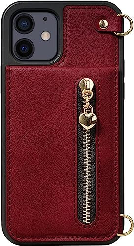ONECMN Étui de téléphone pour iPhone 14/14 Pro/14 Plus/14 Pro Max, étui portefeuille en cuir, avec miroir de maquillage, ceinture pectorale amovible, porte-cartes, coque arrière de protection (couleur