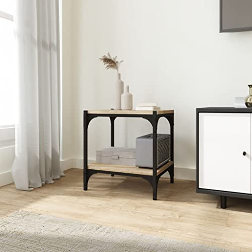 RAUGAJ Home & Garden TV-Schrank, Sonoma-Eiche, 40 x 33 x 41 cm, Holz und Stahl