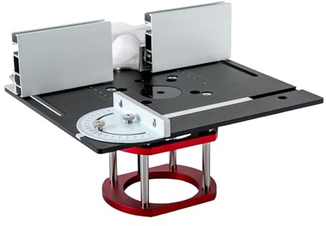 Bollomgy Frästisch Einlegeplatte Set, Frästisch für Oberfräse, Präzise Router Lift Gravur-Hilfswerkzeug, 24cm x 20cm (Flip Board), 115mm x 62mm x 100mm (Base)