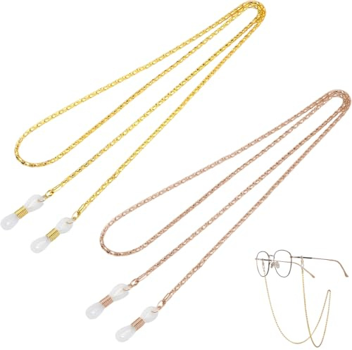 BIRLOZA Stilvolle Brillenketten für Damen und Herren um den Hals Brillenband Gesichtsmasken Halterung Kordeln Lanyards Sonnenbrillen Halskette Kettenzubehör