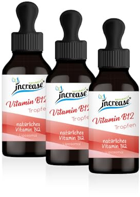 Nimm 3, zahl 2 Aktion Liposomale Vitamin B12 Tropfen hochdosiert - 500µg pro Tagesdosis (450.000µg in 3 Flaschen) - Keto MCT Öl C8 & C10