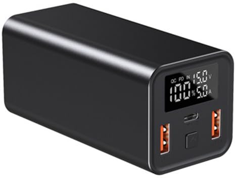 20000mAh Power Bank Tipo C PD 65W Cargador de batería Externa de Carga rápida para teléfonos Inteligentes, computadoras portátiles, tabletas, A