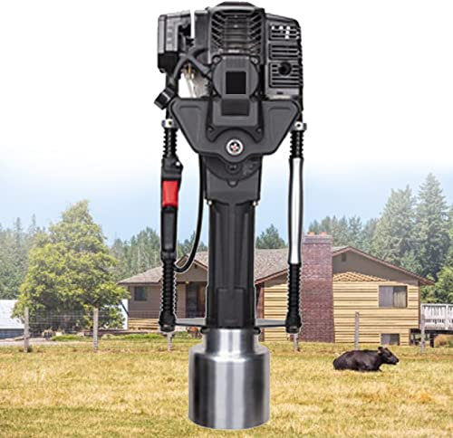 KJZQXYX Piquet à Essence à 2 Temps, Moteur 1900 W pour Marteau pneumatique de clôture, Pilote de Poteau à Essence pour poteaux en Bois, heurtoir de clôture (150mm)