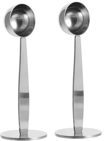 Cabilock Set Di 2 Cucchiaini A Doppia Testa in Acciaio Inossidabile Per La Preparazione Del Caffè Espresso in Casa