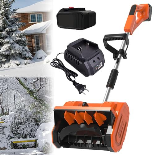 Pala Quitanieves Eléctrica/Lanzanieves, Soplador De Nieve Inalámbrico, Soplador De Nieve Eléctrico De Mano Inalámbrico, Soplador De Nieve Plegable, Soplador De Nieve Eléctrico,2Battery