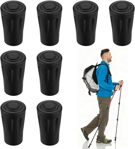 Nordic Walking Stöcke Gummipuffer, Nordic Walking Pads Gummipuffer für Wanderstöcke Trekkingstöcke Walkingstöcke Asphalt Kies Berge Wandern Gummistopper Aufsätze