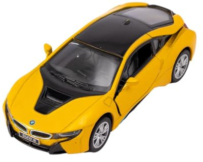 Easy Toys Model Car Compatible with BMW i8. Scale Toy Car with Opening Doors. Car modeling. (Yellow)