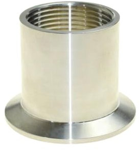 Schlauchadapter 1/4 Zoll auf 2 Zoll, für Sanitärheizung, Dreiklemmenzwinge aus Edelstahl, Schlauchanschlüsse SS304 (77,5 mm Ferrule, 1-1/2 Zoll)