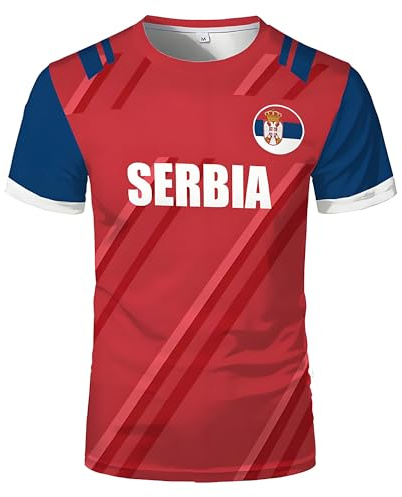 Maglietta da Calcio Europea Tifosi di Calcio Sport Casual Stampa Bandiera Nazionale Manica Corta Uomo Donna Adolescenti Traspirante America's Coppa Fan T Shirt