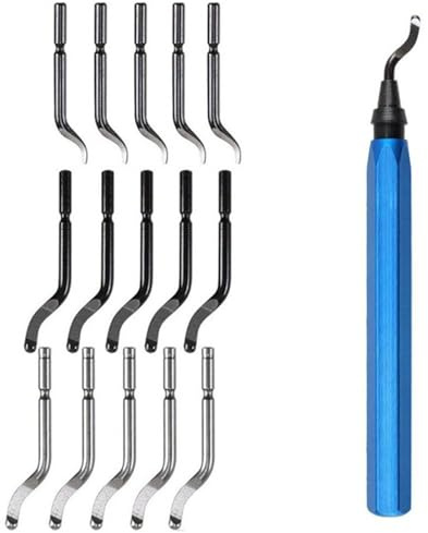Aluminium Alloy Deburring Tool Set - 15-Piece Rotating Deburring Made of High-Speed Steel, 360° Rotating Cutting Tool, Effective Hand Tool for Deburring Wood