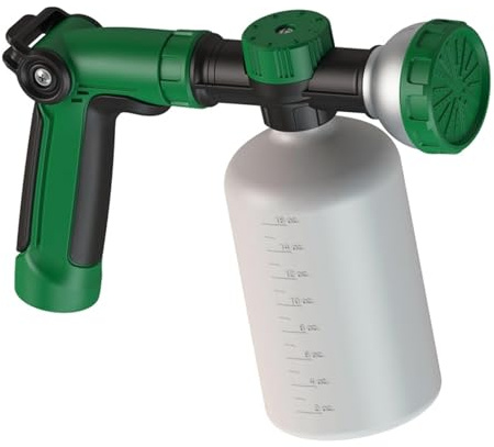 Dcaknri Irrigatore di estremità del tubo flessibile per giardino pianta lavaggio auto irrigatore con bottiglia da 500 ml liquido sapone fine pet sicuro giardino