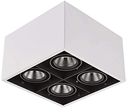 QYYZTQY Assoluta a 4 luci angolare Raggio Regolabile Spotlight Spotlight COB 12w No No strobo Illuminazione Interno Downlight Market Showcase Villa Pannello Decorativo Lampada per Esterni (Colore: