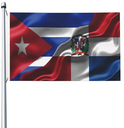 Bandiera Da Giardino Cuba Cubans And Dominican Republic Black Bandiere Decorative Premium Bandiera Da Cortile Lavabile Garden Flag Per Celebrazioni Festival Esterno 90X152CM