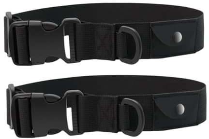 VANZACK 2 Stück Verstellbares Hundehalsband mit Anti Verlust Funktion und Praktischem Aufbewahrungsbeutel für Ortungsgerät Outdoor Haustier Positionshalsband Schwarz