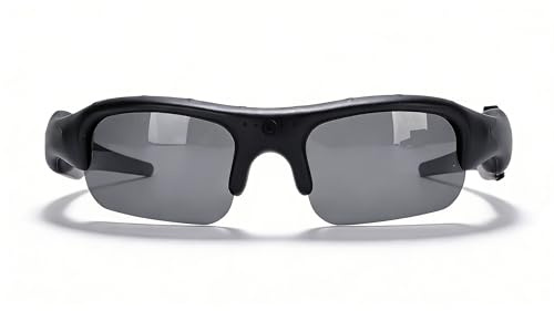 SENECESLI Lunettes de Soleil pour Caméra de Sport, Lunettes Intelligentes, Caméras Vidéo HD 1080p Grand Angle 140 °, Lentilles Polarisées de Protection pour Les Activités de Plein Air, Le