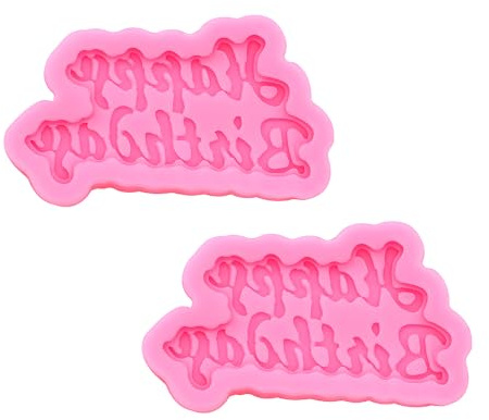 2PCS Chocolate Moulds Silicone, Birthday Chocolate Molds for DIY Sweets | Flexible silicone moulds for crafting, suitable for candy, jelly, soap and baking projects with easy release design