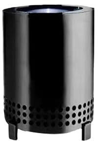 Hornillo portátil de acero inoxidable for fogatas, mini estufa de leña, horno for barbacoa al aire libre, brasero sin humo for camping y actividades al aire libre.(Black1pcs)