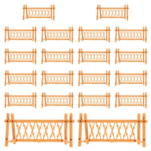 Toyvian Petite Clôture de Jardin Décorative 7,5 Cm Jaune pour Garçon et Filles, Modèle Réaliste en Plastique, Jouet de Clôture pour Enclos à Chevaux, Accessoires pour Jeu Extérieur