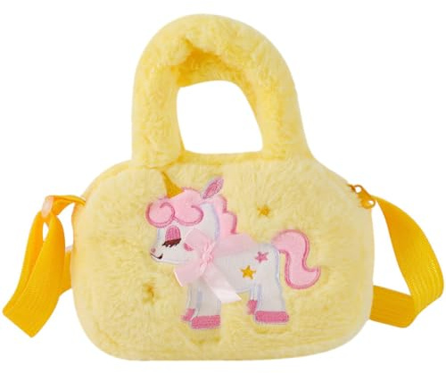 WHAMVOX Umhängetasche mit Einhorn Cartoon Design Weich Gefüttert für Junge Mädchen als Geschenk