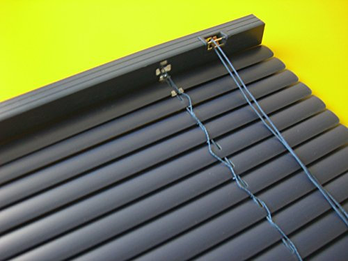 PVC Jalousie dunkel blau Marine - Breite 50 bis 120 cm - Höhe 160/220 cm - Tür Fenster Rollo Kunststoff Jalousette Fensterjalousie Lamellen Plastik (80 x 160 cm)