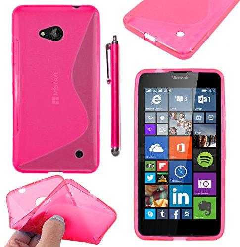 ebestStar - kompatibel mit Microsoft Lumia 640 Hülle 640 LTE Dual Flex Silikongel Handyhülle, Klar TPU Schutzhülle, S-line + Stift, Pink