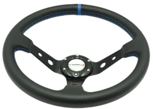 [70034] Dorado Tuning Piatto profondo sport volante in pelle nera