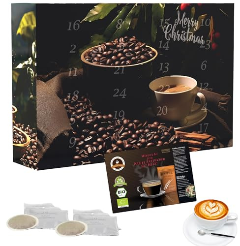 C&T – Calendario de Adviento de Café Ecológico y de Comercio Justo 2025 en Monodosis | 24x Cafés Bio & Fairtrade | Cafés Raros y Sorpresa en el Calendario Navideño