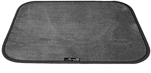 Aladino il tappeto Magico Zerbino Originale Interno/Esterno per Casa, Bagno & Cucina – Antiscivolo, Lavabile, Ultra Assorbente, Disponibile in diverse misure e colori, Made in Italy 65x100cm,Grigio