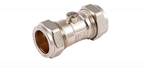 COMAP 24004 22mm Isolating Valve Chrome Compression - Plumbing Fitting