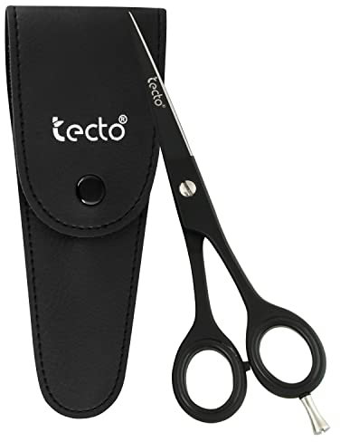 Tecto 6 Hair Dressing Scissors Sharp, Hair Cutting Scissor for Professional, Hairdressers Barbers Stainless Steel Hair Cutting Shears, Sharp Hair Scissors for Women, Men, Children and Adults (Black)
