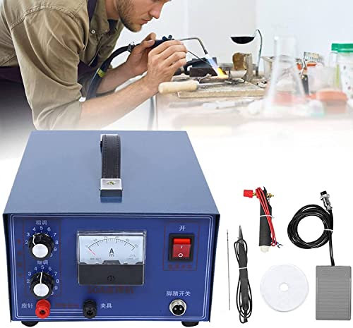 GEJLELDS Saldatrice, 110V/220V 800W Ad Alta Potenza Argon Pulse Saldatrice a Punti Collana Bracciale Gioielli Saldatrice a Punti per Oro, Argento, Platino, Palladio