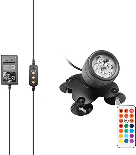 Kaxenig Estanque | Cambio Color la luz del Punto la Fuente a Prueba Agua IP68,Fuente subacuática LED Focos sumergibles 360 Grados Giratorio Regulable Memoria focos