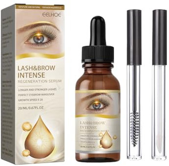 Rizinusöl Haarwachstum, Bio-Rizinusöl für Augenbrauen Augenbrauen Wimpern Nagel, Wimpern Enhancer Flüssigkeit mit Wimpernbürste, 20ML