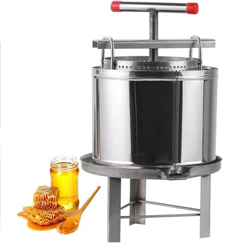 DPQYJPP Manuelle Honigschleuder/Tangentialschleuder,Große Honigpresse,spritzwassergeschützte Abdeckung,Imker und Bienenzüchter Zubehör