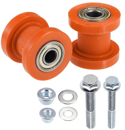 Hihaha Tendicatena A Rulli Per Moto, Set Da 2 Pezzi | Per Moto, Per Go-Kart, Per ATV 125-160cc, Per XR125, Per SSRC, Per RF50, Per Pit Bike, Materiale Plastica E Metallo