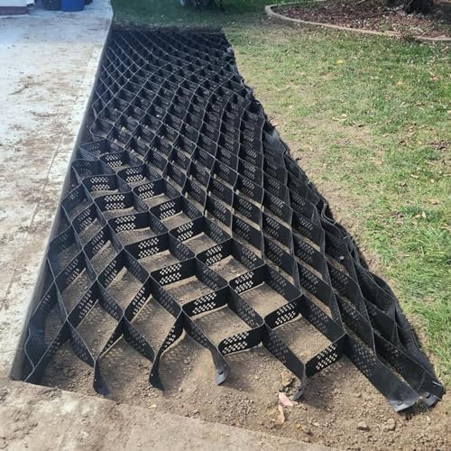 Stabilisateur de Gravier Pavés Perméables Pour Allées, Béton/ Cailloux/ Remplissage De Sol Géogrille Géo Grille Pliable Pour Les Parkings Base De La Remise, Grille De Gravier Stabilisateur De Granit (