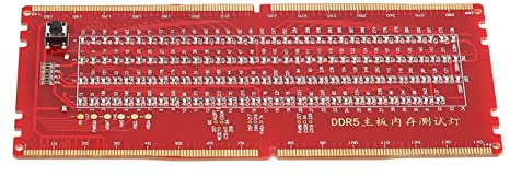 Motherboard-RAM-Slot-Tester, LED-Leuchten, Einfache Bedienung, Unverzichtbares Werkzeug für die Computerreparatur, Effizientes Testen (Rot)