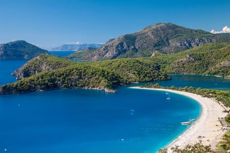 adrium Acryl-Bild 80 x 50 cm: Ölüdeniz-Lagune im Meer, Landschaftsansicht des Strandes, Türkei (39510482)