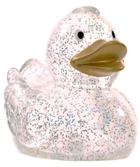Ente glitzergold - unifarbene Enten - Quietscheente - Badeente - ca. 8 cm gross