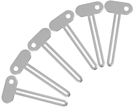 Anneome 6pcs Tube Key Squeezer for Toothpaste and Cream, Aluminium Alloy Metal Toothpaste Roller Squeezer to Avoid Waste, Suitable for Household and Office Use