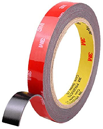 Cintas Adhesivas de Doble Cara Extrafuerte, Hecho de 3M Cinta, Potente Cinta de Montaje Impermeable Resistente a Altas para el Montaje de Automóviles y Motocicletas,Oficina y Hogar (1,2cm x 4,72 m)