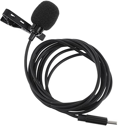 JOINPAYA Microphone Quality Iron Tpe Material High-fidelity Sound, Professional Usb-c Laval Lavalier with Clip Design Noise Reduction for Mobile Recording and Video Vlogging