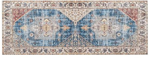 PaGuvFng Flur Teppich Läufer 40 x 180 cm Teppich Waschbar rutschfest Läufer Flur Teppich Küchenläufer Eingangstürmatte Teppich für Haustür, Flur, Küche, Schlafzimmer