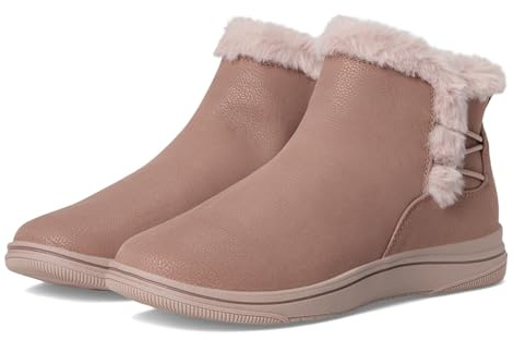 Clarks CloudSteppers Women's Breeze Fur Ankle Boot, Mauve Combi, 10 M US