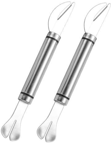 CHILDWEET 2 Pezzi Coltello Per Intestino In Acciaio Inossidabile Multiuso Tritare Patate Fritte Taglierina Cuoco Brandello Di Seta Il Pollame Per Intestino Rimozione Di Squame