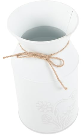 KAILIKETIY Quirky Milk Jug-shaped Flower Pot Iron Farmhouse Planter for Office Home