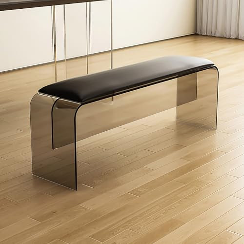 Essbank aus Acryl im Bauernhausstil mit dekorativem Bett, Ottomane, Schuhbank für den Innenbereich, für Wohnzimmer, Schlafzimmer, Küche, Tisch, Bank (100 cm)