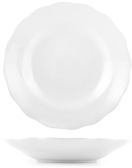 H&H Juego de 6 platos hondos de porcelana de 22 cm